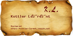 Kottler Lóránt névjegykártya