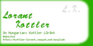 lorant kottler business card