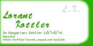 lorant kottler business card